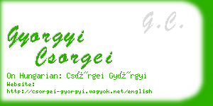 gyorgyi csorgei business card